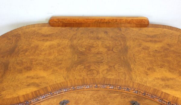 Burr Walnut Writing Desk / Dressing Table Antique Antique Desks 9