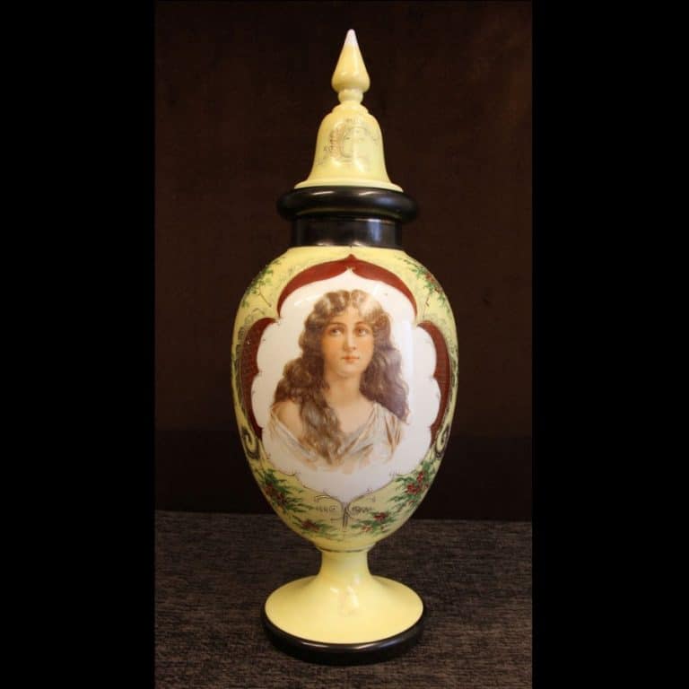 Antique Opaline Glass Vase Antique Antique Glassware Antique Opaline Glass Vase