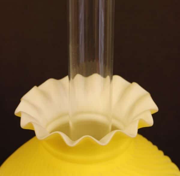 Antique Victorian Satin Glass Peg / Oil lamp - Image 4