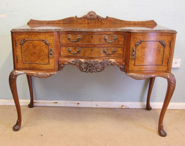 Antique Quality Burr Walnut Small Sideboard - Image 2
