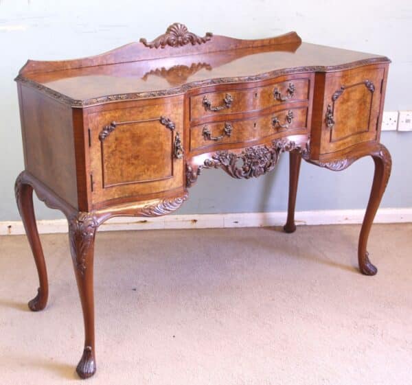 Antique Quality Burr Walnut Small Sideboard - Image 3