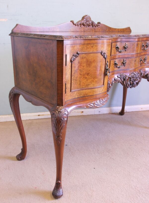 Antique Quality Burr Walnut Small Sideboard - Image 7