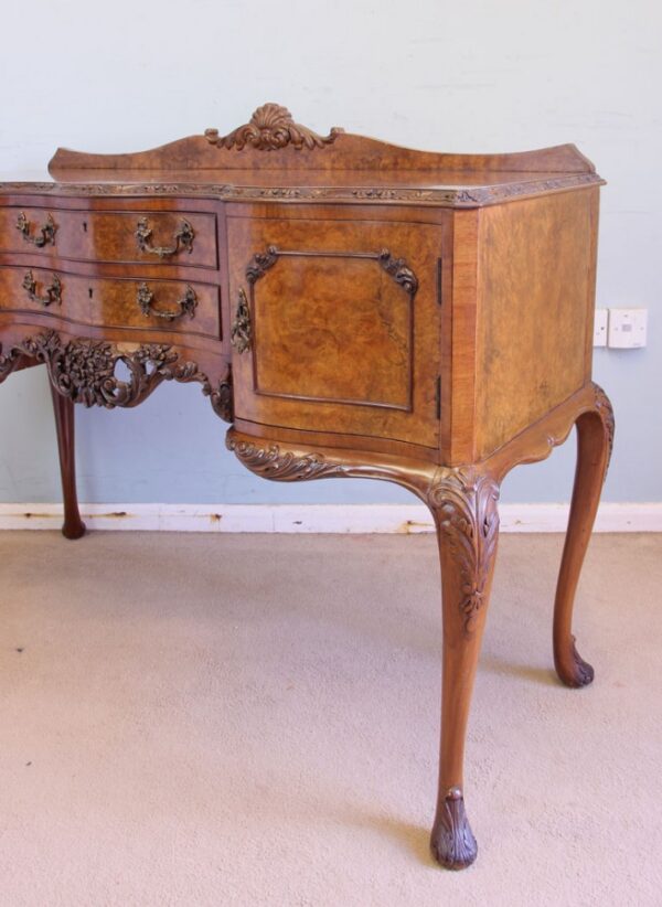 Antique Quality Burr Walnut Small Sideboard - Image 9