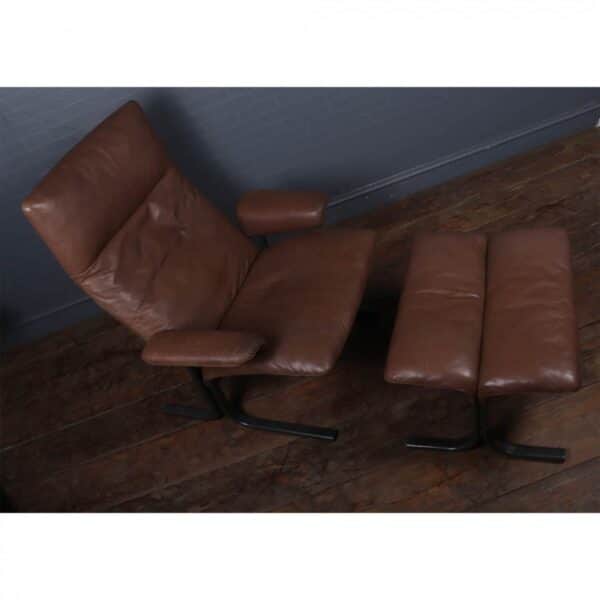 De Sede Lounge Chair and Footstool Set Model DS 2030 c1980s - Image 3