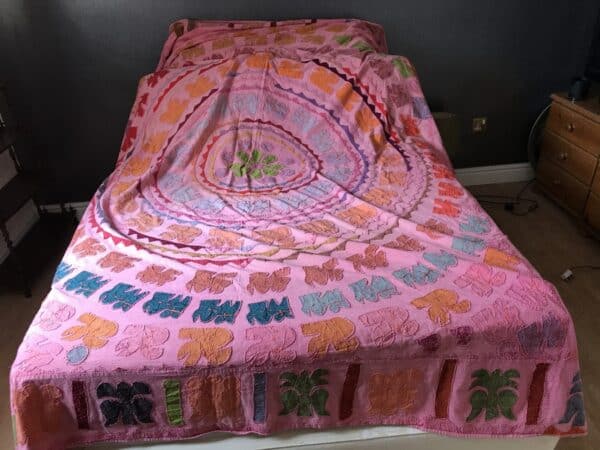 1960’s Hippy patchwork quilt Antique Textiles 3