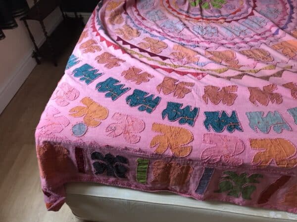 1960’s Hippy patchwork quilt Antique Textiles 4