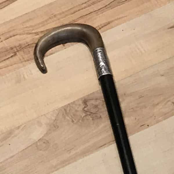 Gentleman’s walking stick sword stick with silver collar - Image 3
