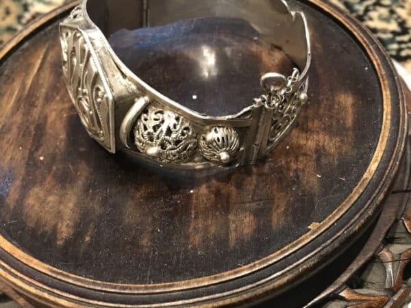 Russian Victorian solid silver bracelet Antique Jewellery 4
