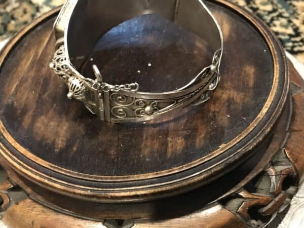 Russian Victorian solid silver bracelet Antique Jewellery 5