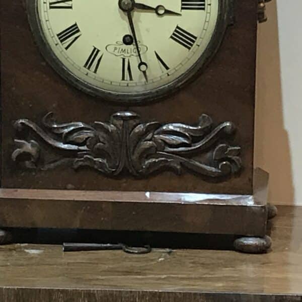 Bracket Clock mahogany circa 1820 Antique Clocks 5