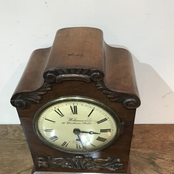 Bracket Clock mahogany circa 1820 Antique Clocks 6