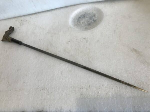 Art nouveau bronze handled Gentleman’s walking stick sword stick Antique Swords 7