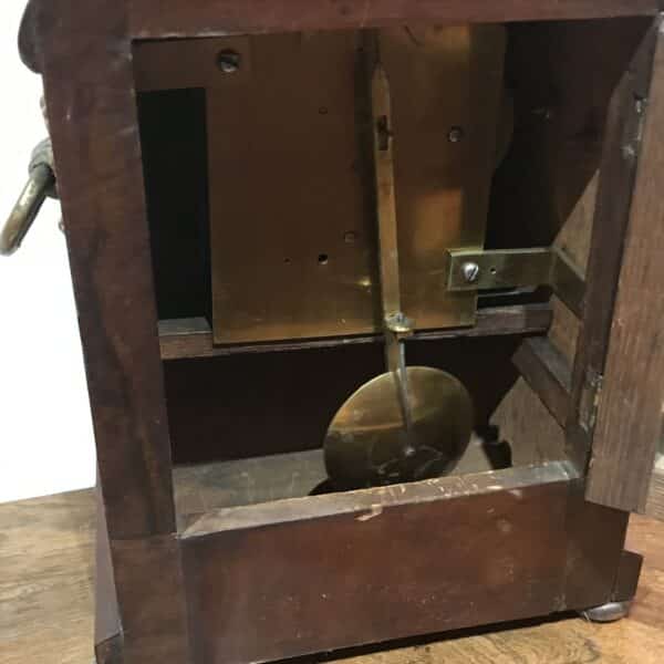 Bracket Clock mahogany circa 1820 Antique Clocks 8