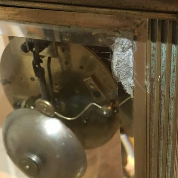 French Clock 4 sided glass panelled open escapement 8 day movement - Image 7