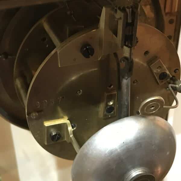 French Clock 4 sided glass panelled open escapement 8 day movement - Image 8