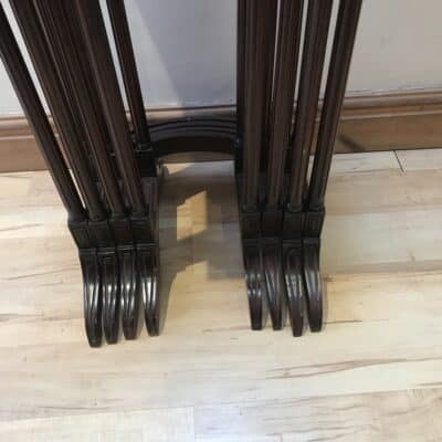 Edwardian nest of graduated wine tables, set of four in quality mahogany - Image 3