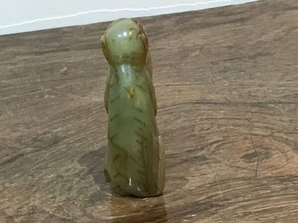 18th century Chinese Jade Monkey holding his nut - Image 5