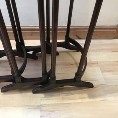 Edwardian nest of graduated wine tables, set of four in quality mahogany - Image 7