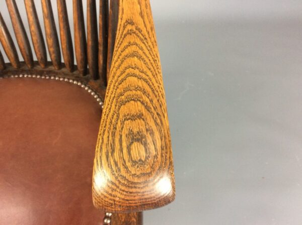 Ralph Johnson Oak Captains Desk Chair - Image 5