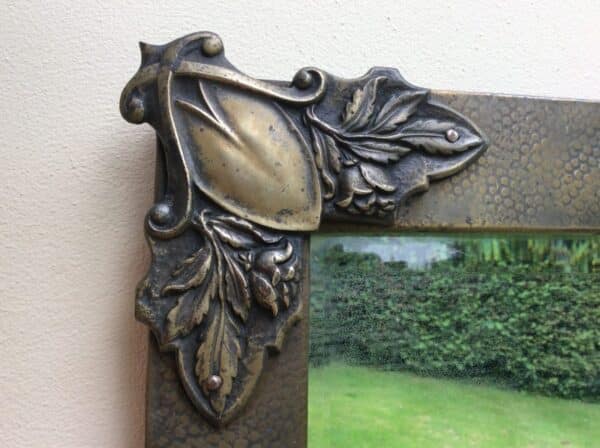 Arts & Crafts Brass Mirror - Image 2