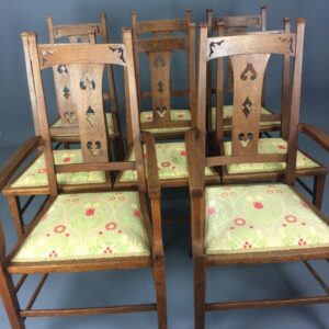 Set of Eight Arts & Crafts Dining Room Chairs Arts and Crafts Antique Chairs