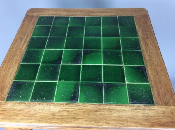 Arts & Crafts Oak Tile Top Table - Image 3