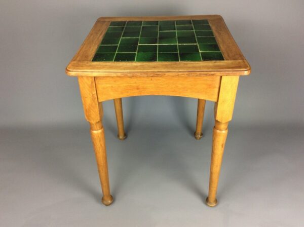 Arts & Crafts Oak Tile Top Table - Image 2