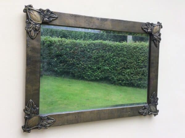 Arts & Crafts Brass Mirror