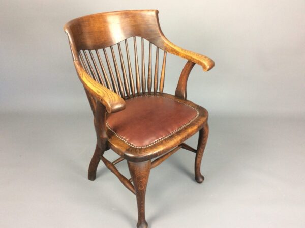 Ralph Johnson Oak Captains Desk Chair Captains Desk Chair Antique Chairs 3