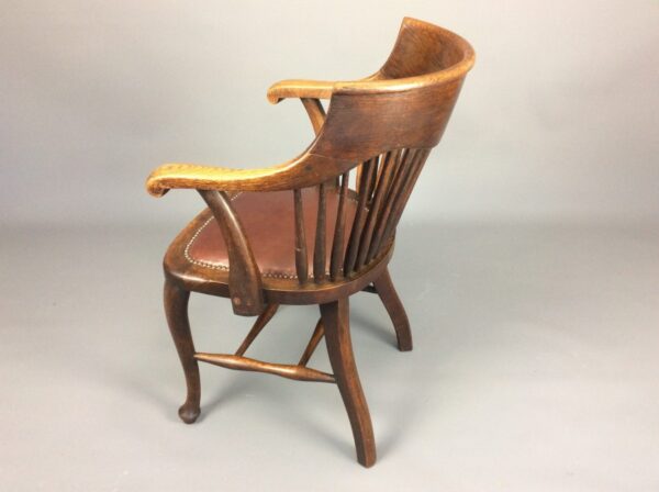 Ralph Johnson Oak Captains Desk Chair - Image 4