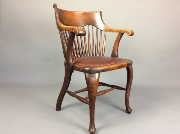 Ralph Johnson Oak Captains Desk Chair Captains Desk Chair Antique Chairs 4