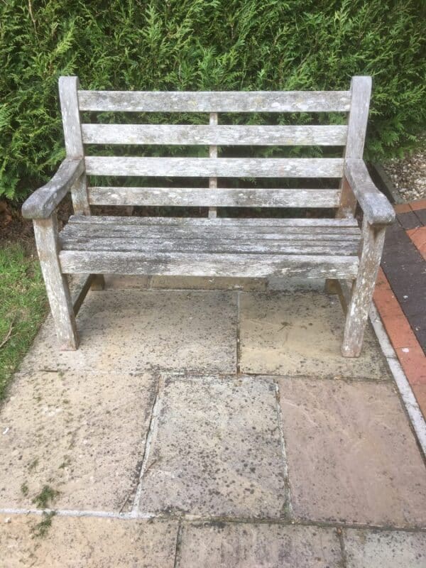 Weathered Teak Garden Bench