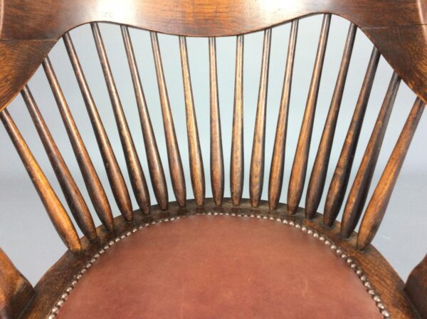 Ralph Johnson Oak Captains Desk Chair - Image 7