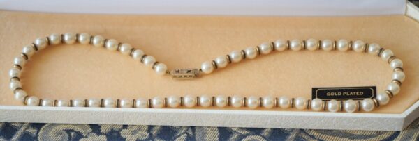 LOTUS Pearl Necklace With A Gold Plated Silver Clasp – Boxed / Ideal Present Cocktail Rings Antique Jewellery 5