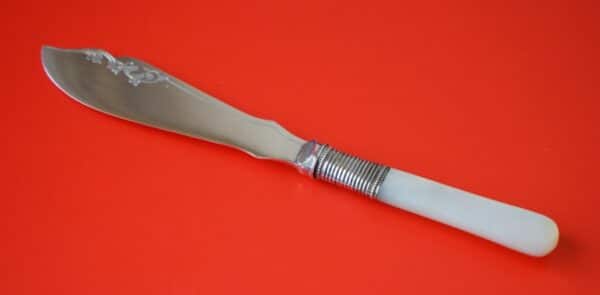 A Vintage Boxed Mother of Pearl Butter Knife & Preserve ( Jam ) Spoon Set / Ideal Gift / Present - Image 4
