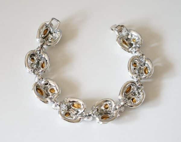 A Vintage Designer ‘Exquisite’ 50s RHINESTONE BRACELET – Boxed Jewellery / Birthday Present Costume Jewellery Antique Bracelets 5