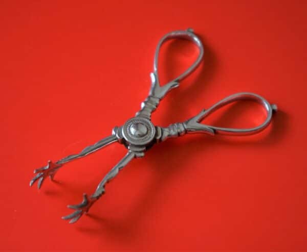 A Circa:- 1890s Sheffield Victorian Silver Sugar Nips- Tongs - Collectible / Silver Knives - Image 4