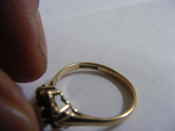 Priced from £95: Six 9ct Gold rings Hallmarked English various stones - Image 5