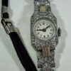 Ladies Art Deco Silver & Diamante Cocktail Watch HM 1937 - Image 4