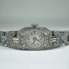 Ladies Art Deco Silver & Diamante Cocktail Watch HM 1937 - Image 2