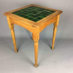 Arts & Crafts Oak Tile Top Table Arts and Crafts Antique Tables