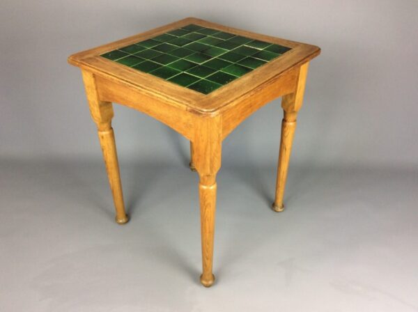 Arts & Crafts Oak Tile Top Table