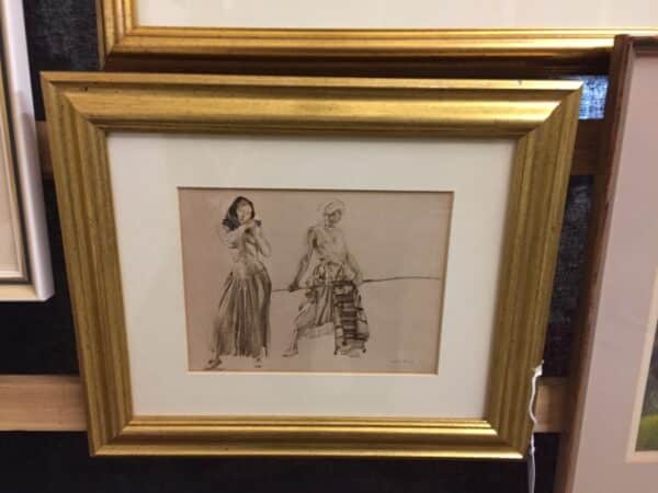 “the goat girls” By Sir William Russell Flint Drawnings Antique Draws 3