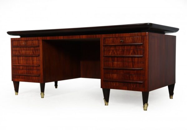 Italian Mid Century Executive Desk by Vittorio Dassi Antique Desks 15