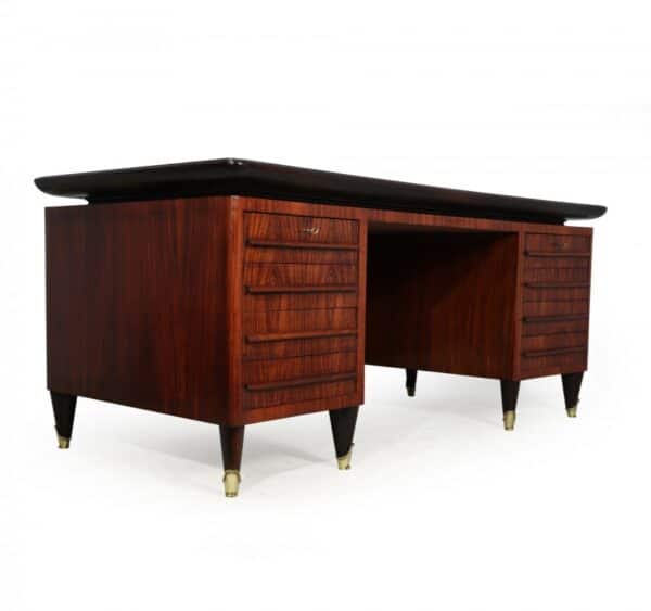 Italian Mid Century Executive Desk by Vittorio Dassi Antique Desks 14