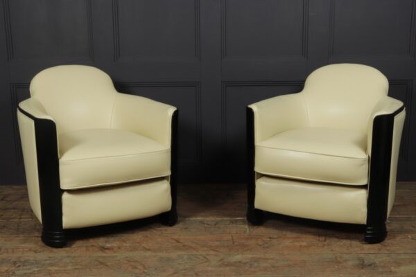 Pair of Art Deco Armchairs Attributed to Jules Leleu c1950 - Image 12