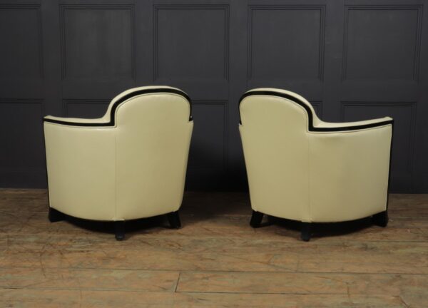 Pair of Art Deco Armchairs Attributed to Jules Leleu c1950 Antique Chairs 11