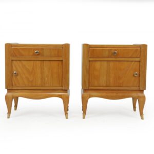 French Art Deco Bedside Cabinets in Cherry Antique Cabinets