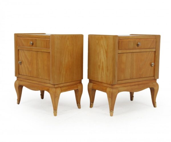 French Art Deco Bedside Cabinets in Cherry - Image 13