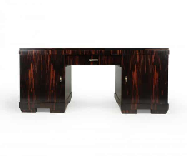 Art Deco Executive Desk in Coromandel c1930 - Image 15